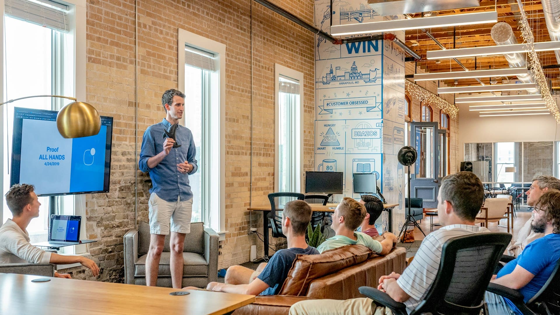 Business discussion during a session
